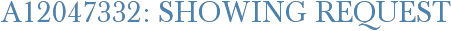 A12047332: Showing Request