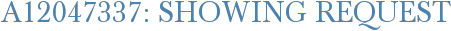 A12047337: Showing Request