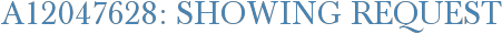 A12047628: Showing Request