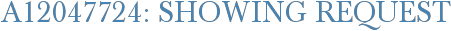 A12047724: Showing Request