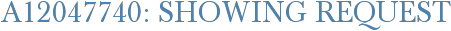 A12047740: Showing Request