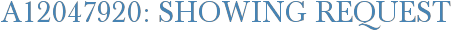A12047920: Showing Request