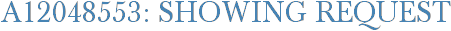 A12048553: Showing Request