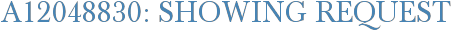 A12048830: Showing Request