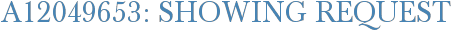 A12049653: Showing Request