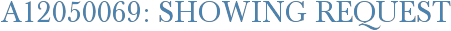 A12050069: Showing Request