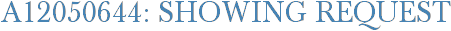 A12050644: Showing Request