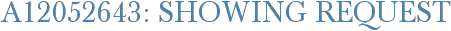 A12052643: Showing Request