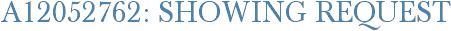 A12052762: Showing Request
