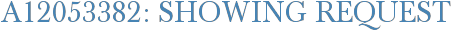 A12053382: Showing Request