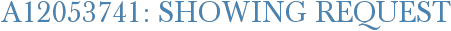 A12053741: Showing Request