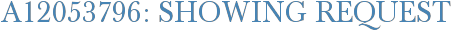 A12053796: Showing Request