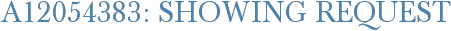 A12054383: Showing Request