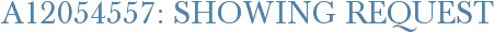 A12054557: Showing Request