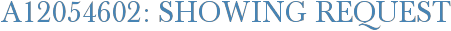 A12054602: Showing Request
