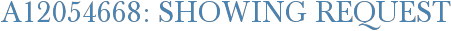 A12054668: Showing Request