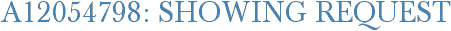 A12054798: Showing Request