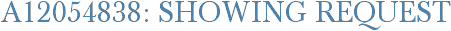 A12054838: Showing Request