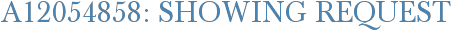 A12054858: Showing Request