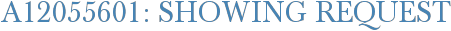 A12055601: Showing Request