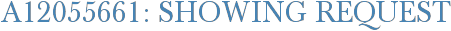 A12055661: Showing Request
