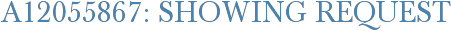A12055867: Showing Request