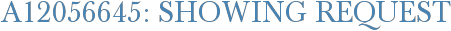 A12056645: Showing Request