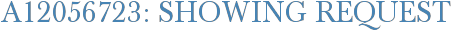A12056723: Showing Request