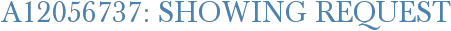 A12056737: Showing Request