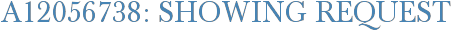 A12056738: Showing Request