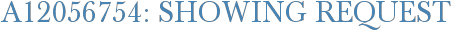 A12056754: Showing Request