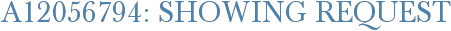 A12056794: Showing Request