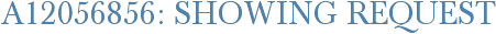 A12056856: Showing Request