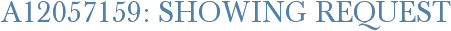 A12057159: Showing Request