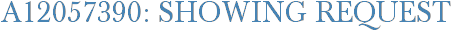 A12057390: Showing Request