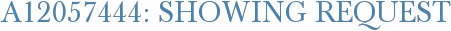 A12057444: Showing Request