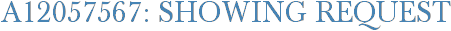 A12057567: Showing Request