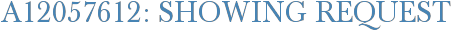 A12057612: Showing Request