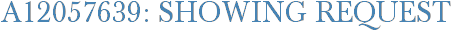 A12057639: Showing Request