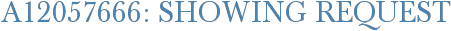 A12057666: Showing Request
