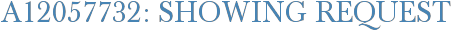 A12057732: Showing Request
