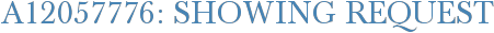 A12057776: Showing Request