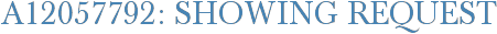 A12057792: Showing Request