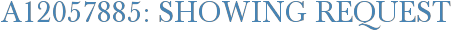 A12057885: Showing Request