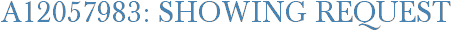 A12057983: Showing Request