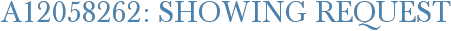 A12058262: Showing Request