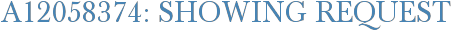 A12058374: Showing Request