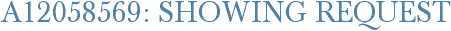 A12058569: Showing Request