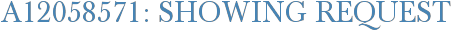 A12058571: Showing Request