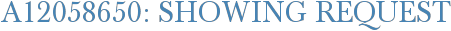 A12058650: Showing Request